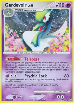 Gardevoir Rare Holo card from Secret Wonders