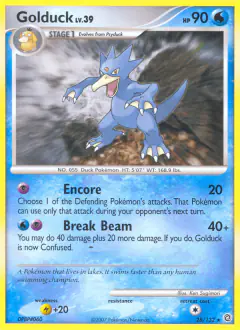 Golduck Rare card from Secret Wonders