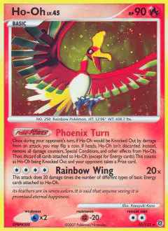 Ho-Oh Rare Holo card from Secret Wonders