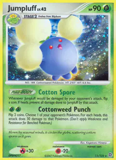 Jumpluff Rare Holo card from Secret Wonders