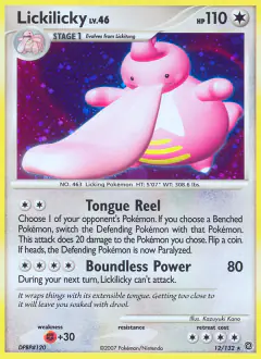 Lickilicky Rare Holo card from Secret Wonders