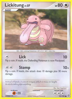 Lickitung Common card from Secret Wonders