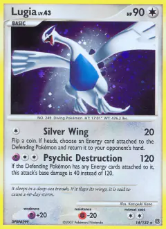 Lugia Rare Holo card from Secret Wonders