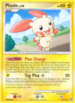 Plusle Rare card from Secret Wonders