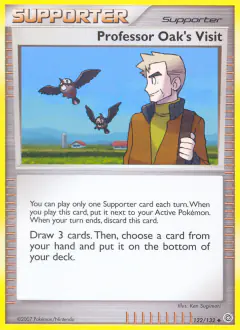 Professor Oak's Visit Uncommon card from Secret Wonders