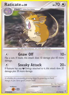 Raticate Uncommon card from Secret Wonders