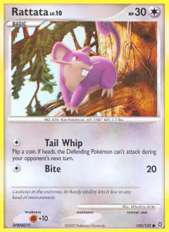 Rattata Common card from Secret Wonders