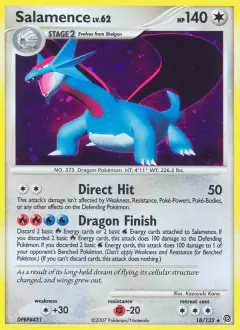 Salamence Rare Holo card from Secret Wonders