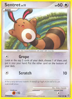 Sentret Common card from Secret Wonders