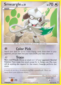 Smeargle Uncommon card from Secret Wonders