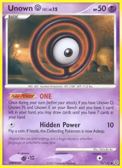 Unown [O] Uncommon card from Secret Wonders