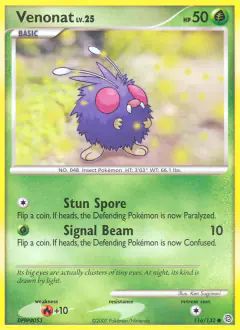 Venonat Common card from Secret Wonders