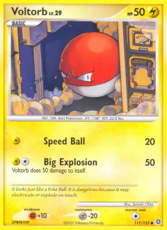 Voltorb Common card from Secret Wonders