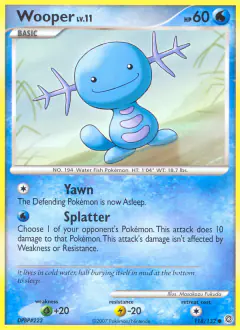 Wooper Common card from Secret Wonders