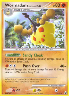 Wormadam Sandy Cloak Rare card from Secret Wonders