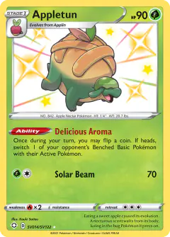 Appletun Rare Shiny card from Shining Fates