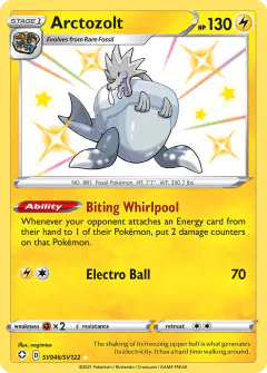 Arctozolt Rare Shiny card from Shining Fates