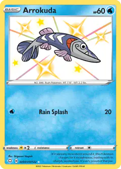 Arrokuda Rare Shiny card from Shining Fates