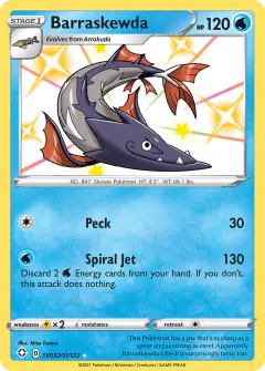 Barraskewda Rare Shiny card from Shining Fates