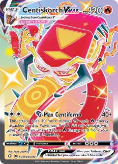 Centiskorch VMAX Rare Holo VMAX card from Shining Fates