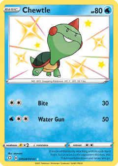 Chewtle Rare Shiny card from Shining Fates