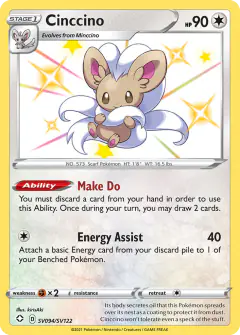 Cinccino Rare Shiny card from Shining Fates