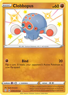 Clobbopus Rare Shiny card from Shining Fates