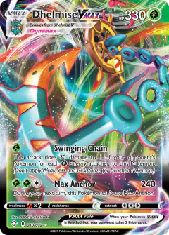 Dhelmise VMAX Rare Holo VMAX card from Shining Fates