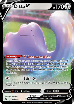 Ditto V Rare Holo V card from Shining Fates