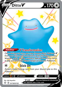 Ditto V Rare Holo V card from Shining Fates