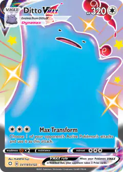 Ditto VMAX Rare Holo VMAX card from Shining Fates