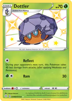 Dottler Rare Shiny card from Shining Fates