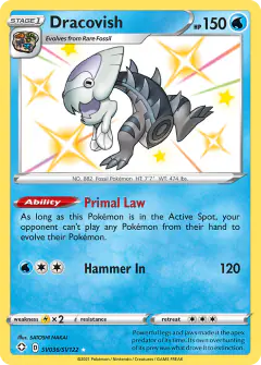 Dracovish Rare Shiny card from Shining Fates