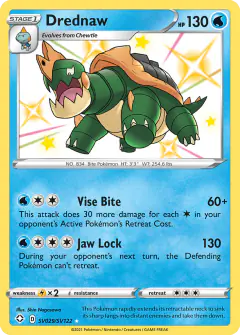 Drednaw Rare Shiny card from Shining Fates