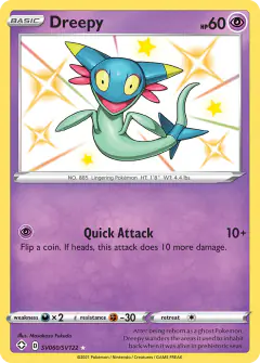 Dreepy Rare Shiny card from Shining Fates