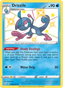 Drizzile Rare Shiny card from Shining Fates