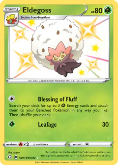 Eldegoss Rare Shiny card from Shining Fates