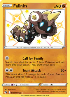 Falinks Rare Shiny card from Shining Fates