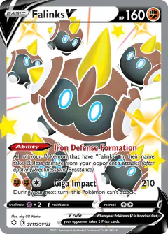 Falinks V Rare Holo V card from Shining Fates