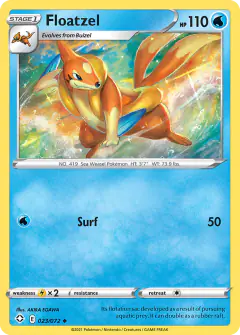 Floatzel Uncommon card from Shining Fates