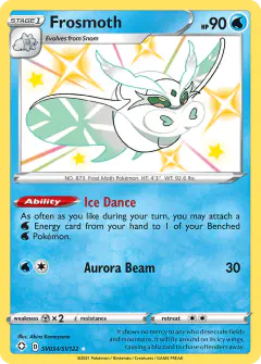 Frosmoth Rare Shiny card from Shining Fates
