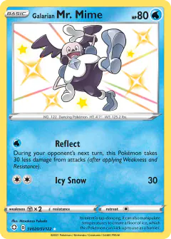 Galarian Mr. Mime Rare Shiny card from Shining Fates