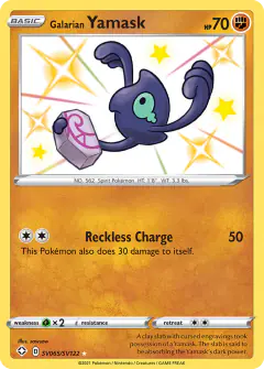 Galarian Yamask Rare Shiny card from Shining Fates