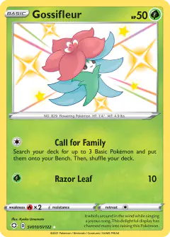 Gossifleur Rare Shiny card from Shining Fates