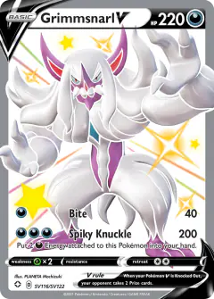 Grimmsnarl V Rare Holo V card from Shining Fates