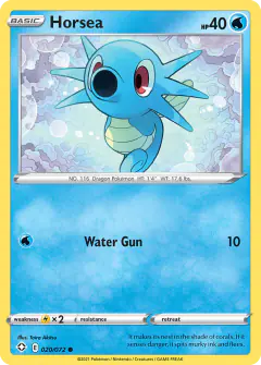 Horsea Common card from Shining Fates