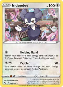 Indeedee Rare Holo card from Shining Fates