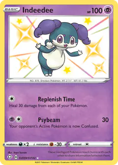 Indeedee Rare Shiny card from Shining Fates