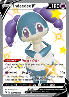 Indeedee V Rare Holo V card from Shining Fates