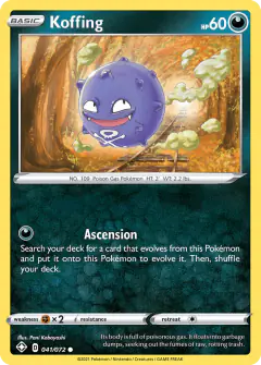 Koffing Common card from Shining Fates